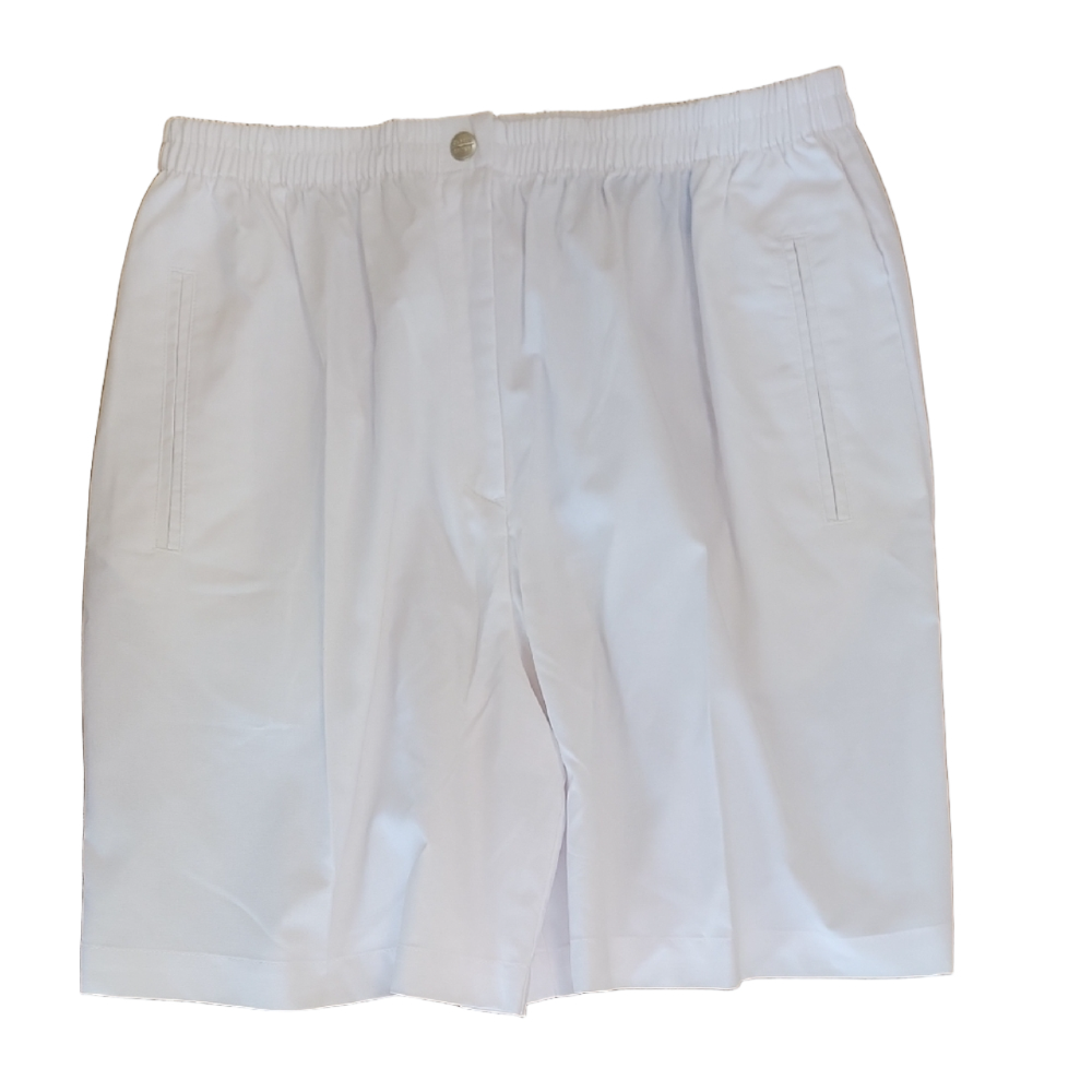 Karen Scott Sport White Elastic Waist Bermuda Shorts Size 14 EUC